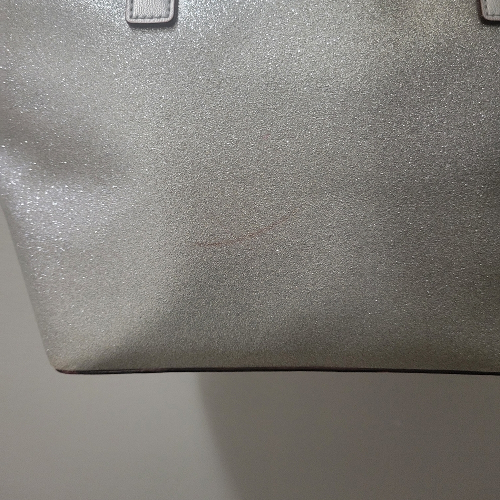 Kate Spade Shimmer Silver Small Tote Bag - Picture 6 of 10